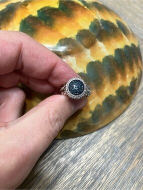 Affinity 1/4 ct tw Natural Blue Diamond Sterling Ring, Size 6